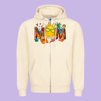 Summer Mom Zipper Hoodie Designed By Texasbilliewilder