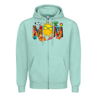Seafoam summer mom Zipper Hoodie - texasbilliewilder