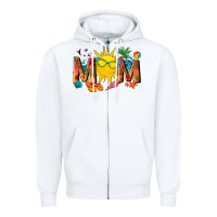 White summer mom Zipper Hoodie - texasbilliewilder