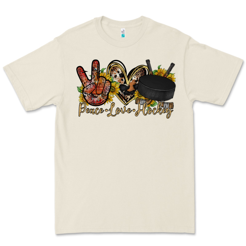 Peace Love Hockey Premium Tee by RacoonDesign | Teevron