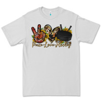Dove Grey peace love hockey Premium Tee - RacoonDesign