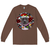 Chestnut Pitbull And Buffalo Plaid Long Sleeve Tee - RanaPortraitStore