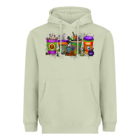 Matcha Halloween Coffee Drink Heavyweight Hoodie - RacoonDesign