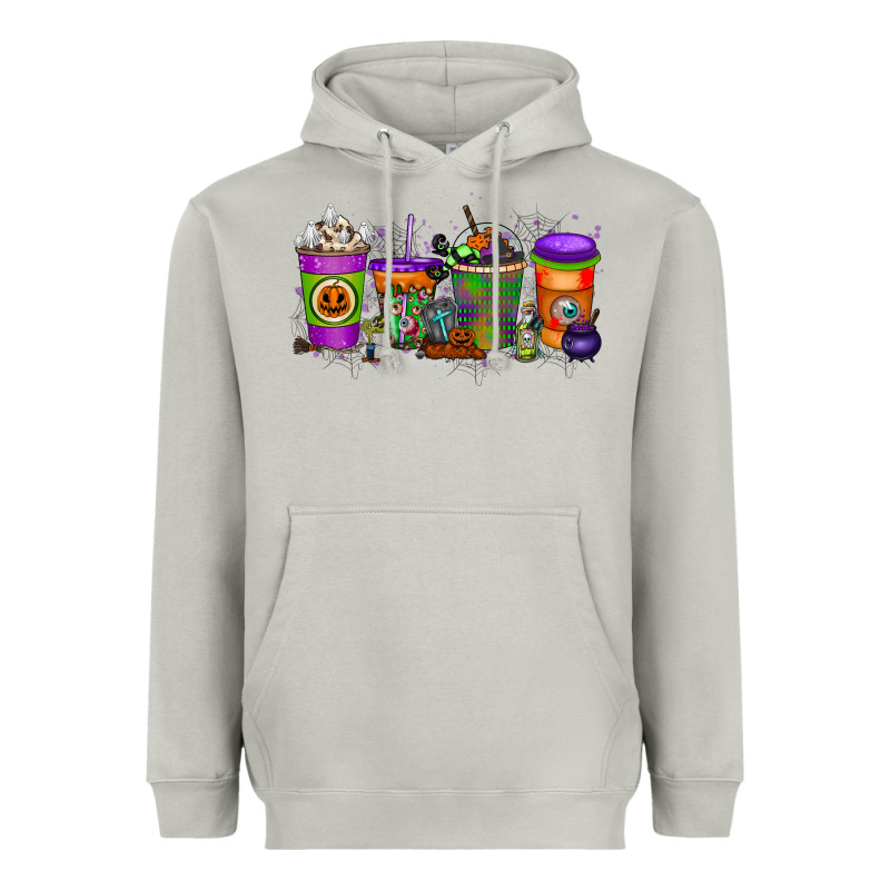 Halloween Coffee Drink Heavyweight Hoodie by RacoonDesign | Teevron