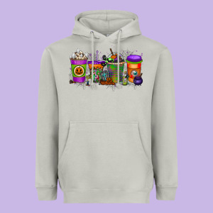 Halloween Coffee Drink Heavyweight Hoodie Designed By Racoondesign