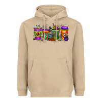 Mushroom Halloween Coffee Drink Heavyweight Hoodie - RacoonDesign