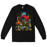 Black camping Long Sleeve Tee - texasbilliewilder