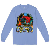 Colony Blue camping Long Sleeve Tee - texasbilliewilder