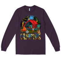 Plum camping Long Sleeve Tee - texasbilliewilder