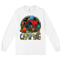 White camping Long Sleeve Tee - texasbilliewilder