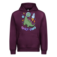 Mauve Wine space dino Urban Hoodie - MaliasSmallBusiness