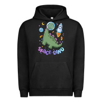 Pigment Black space dino Urban Hoodie - MaliasSmallBusiness