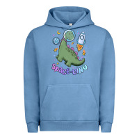 Pigment Pebble Blue space dino Urban Hoodie - MaliasSmallBusiness