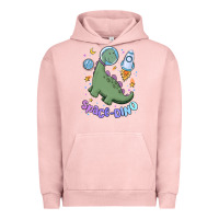 Pigment Salmon space dino Urban Hoodie - MaliasSmallBusiness