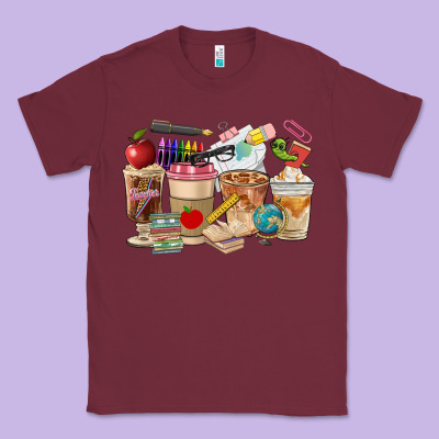 Teacher Coffee Cups Classic Tee Designed By Fadigitalartstudio