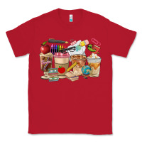 Red Teacher Coffee Cups Classic Tee - FaDigitalArtStudio