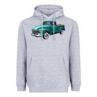 Heather Grey western truck left 34 view Heavyweight Hoodie - FaDigitalArtStudio