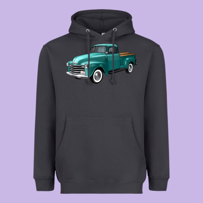 Western Truck Left 34 View Heavyweight Hoodie Designed By Fadigitalartstudio