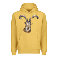 Antique Gold spanish goat face Premium Hoodie - LillyAllenDesigns