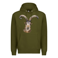 Army Green spanish goat face Premium Hoodie - LillyAllenDesigns
