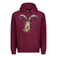 Burgundy spanish goat face Premium Hoodie - LillyAllenDesigns
