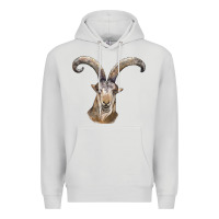 Dove Grey spanish goat face Premium Hoodie - LillyAllenDesigns