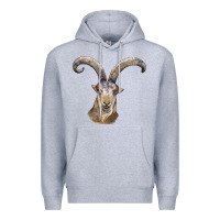 Heather Grey spanish goat face Premium Hoodie - LillyAllenDesigns