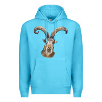 Ocean Blue spanish goat face Premium Hoodie - LillyAllenDesigns