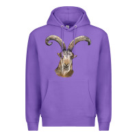 Purple spanish goat face Premium Hoodie - LillyAllenDesigns