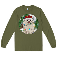 Army Green Pomeranian And Farm Long Sleeve Tee - RanaPortraitStore