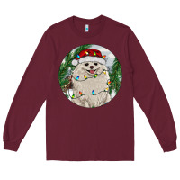 Burgundy Pomeranian And Farm Long Sleeve Tee - RanaPortraitStore
