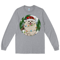 Heather Grey Pomeranian And Farm Long Sleeve Tee - RanaPortraitStore