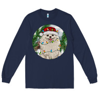 Navy Pomeranian And Farm Long Sleeve Tee - RanaPortraitStore