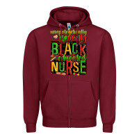 Burgundy unapologetically pretty black and educated nurse Zipper Hoodie - Zillion Design Studio