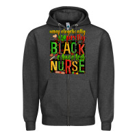 Charcoal Heather unapologetically pretty black and educated nurse Zipper Hoodie - Zillion Design Studio