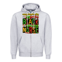 Heather Grey unapologetically pretty black and educated nurse Zipper Hoodie - Zillion Design Studio