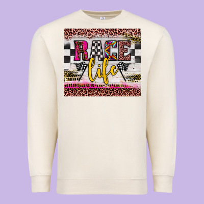 Race Life Premium Sweatshirt Designed By Jahusdesignshop