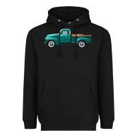 Black western truck left side view Heavyweight Hoodie - FaDigitalArtStudio