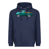 Navy western truck left side view Heavyweight Hoodie - FaDigitalArtStudio