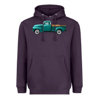Plum western truck left side view Heavyweight Hoodie - FaDigitalArtStudio