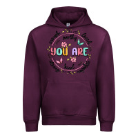 Mauve Wine you are enough Urban Hoodie - MaliasSmallBusiness