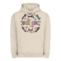 Pigment French Oak you are enough Urban Hoodie - MaliasSmallBusiness