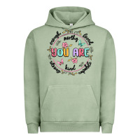 Pigment Oil Green you are enough Urban Hoodie - MaliasSmallBusiness