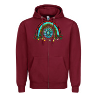 Burgundy gemstone christmas rainbow Zipper Hoodie - RanaPortraitStore