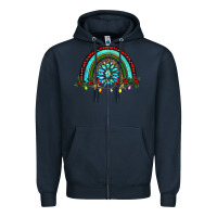 Navy gemstone christmas rainbow Zipper Hoodie - RanaPortraitStore