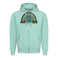Seafoam gemstone christmas rainbow Zipper Hoodie - RanaPortraitStore