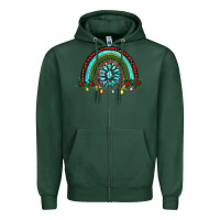 Sports Green gemstone christmas rainbow Zipper Hoodie - RanaPortraitStore