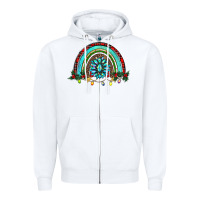 White gemstone christmas rainbow Zipper Hoodie - RanaPortraitStore
