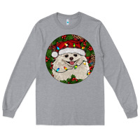 Heather Grey Christmas pomeranian Long Sleeve Tee - RanaPortraitStore
