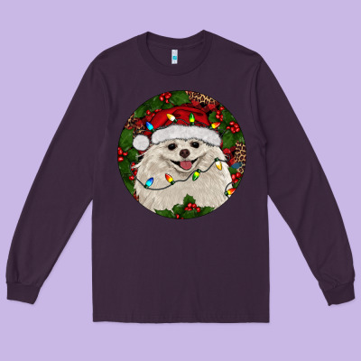 Long Sleeve Tee Christmas pomeranian